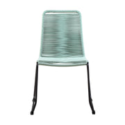 Shasta Outdoor Metal and Wasabi Rope Stackable Dining Chair - Set of 2 - Furniture City (CA)l