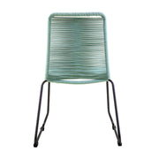 Shasta Outdoor Metal and Wasabi Rope Stackable Dining Chair - Set of 2 - Furniture City (CA)l