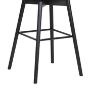 Sicily 26" Swivel Black Wood Counter Stool in Light Gray Fabric - Furniture City (CA)l