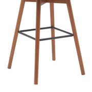 Sicily 30" Swivel Walnut Wood Bar Stool in Cream Faux Leather - Furniture City (CA)l