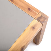Sienna Outdoor Coffee Table with Teak Finish and Stone Top - Furniture City (CA)l