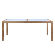 Sienna Outdoor Eucalyptus Dining Table with Gray Teak Finish and Super Stone Top - Furniture City (CA)l