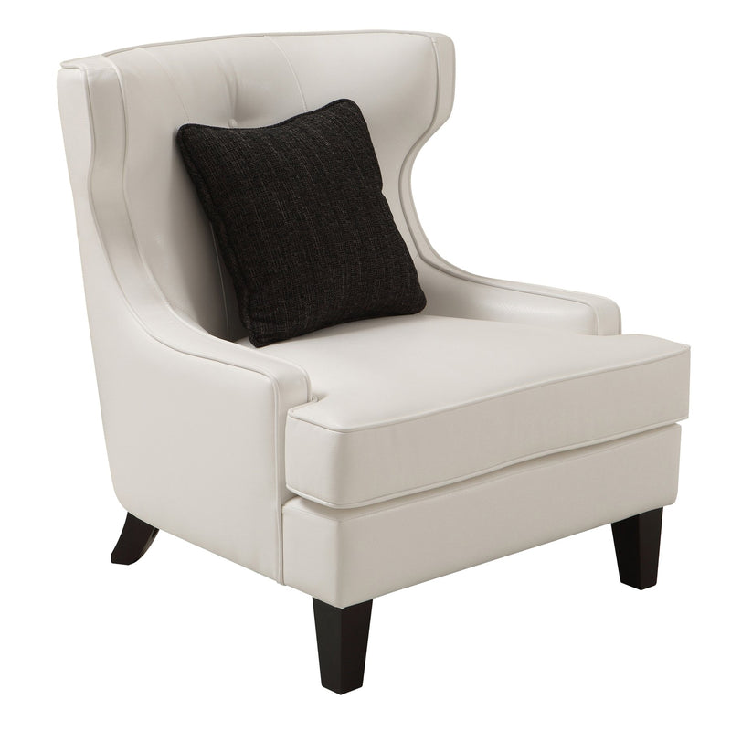 Skyline Chair In White Bonded Leather - Furniture City (CA)l