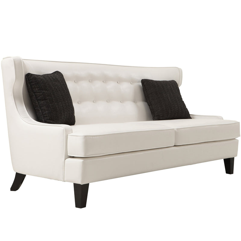 Skyline Sofa In White Bonded Leather - Furniture City (CA)l