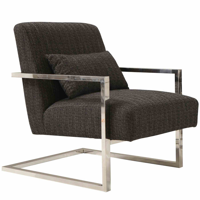 Skyline Accent Chair In Charcoal Fabric