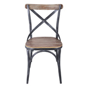 Sloan Industrial Dining Chair in Industrial Gray and Pine Wood - Set of 2 - Furniture City (CA)l