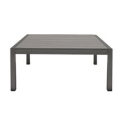 Solana Outdoor Square Coffee Table in Cosmos Gray Finish with Wood Top - Furniture City (CA)l