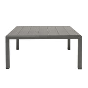 Solana Outdoor Square Coffee Table in Cosmos Gray Finish with Wood Top - Furniture City (CA)l