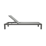 Solana Outdoor Dark Gray Aluminum Stacking Chaise Lounge Chair - Furniture City (CA)l