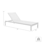 Solana Outdoor Dark Gray Aluminum Stacking Chaise Lounge Chair Set of 2 - Furniture City (CA)l