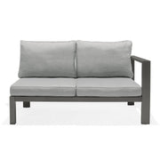 Solana Outdoor Sectional in Cosmos Finish with Gray Cushions - Furniture City (CA)l