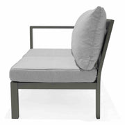 Solana Outdoor Sectional in Cosmos Finish with Gray Cushions - Furniture City (CA)l