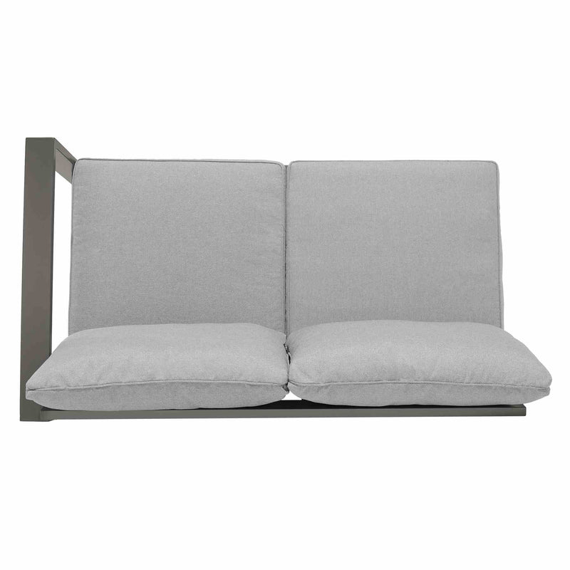 Solana Outdoor Sectional in Cosmos Finish with Gray Cushions - Furniture City (CA)l