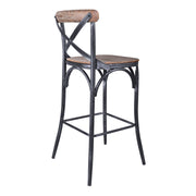 Sloan Industrial 30" Bar Height Barstool in Industrial Gray and Pine Wood - Furniture City (CA)l