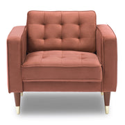 Somerset Blush Velvet Mid Century Modern Club Chair - Furniture City (CA)l