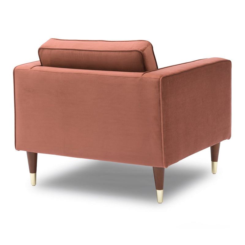 Somerset Blush Velvet Mid Century Modern Club Chair - Furniture City (CA)l