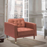 Somerset Blush Velvet Mid Century Modern Club Chair - Furniture City (CA)l
