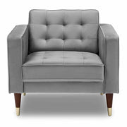Somerset Gray Velvet Mid Century Modern Club Chair - Furniture City (CA)l