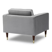 Somerset Gray Velvet Mid Century Modern Club Chair - Furniture City (CA)l