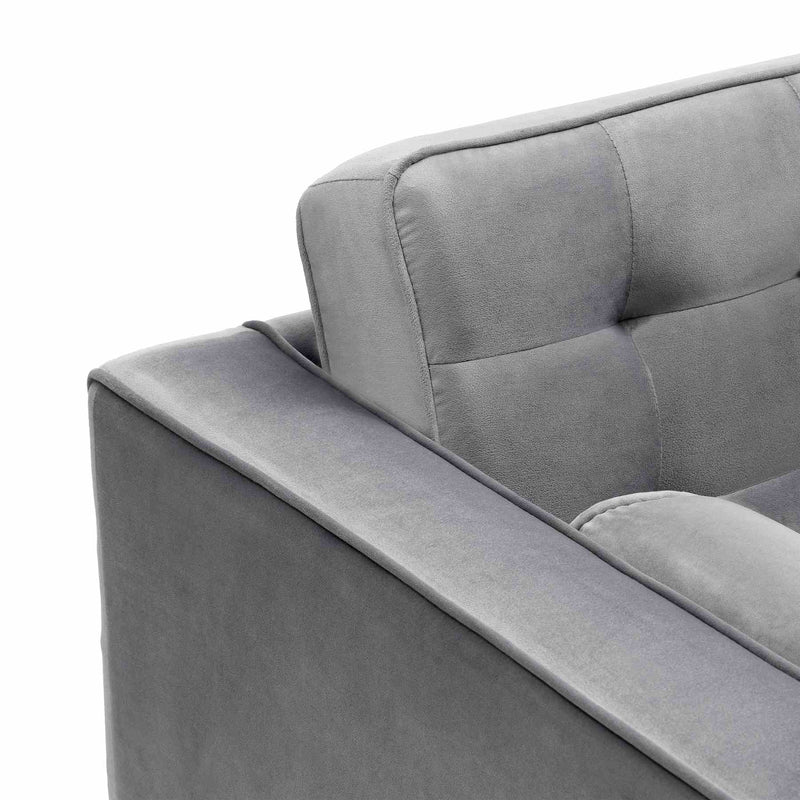 Somerset Gray Velvet Mid Century Modern Club Chair - Furniture City (CA)l