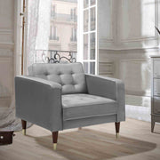 Somerset Gray Velvet Mid Century Modern Club Chair - Furniture City (CA)l