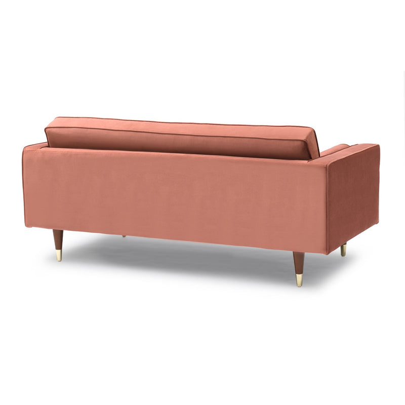 Somerset Blush Velvet Mid Century Modern Loveseat - Furniture City (CA)l