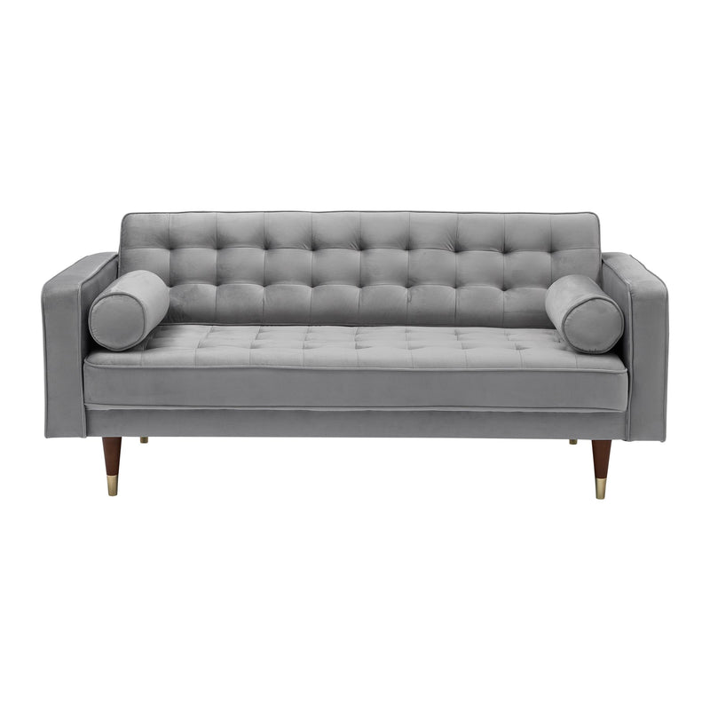 Somerset Gray Velvet Mid Century Modern Loveseat - Furniture City (CA)l
