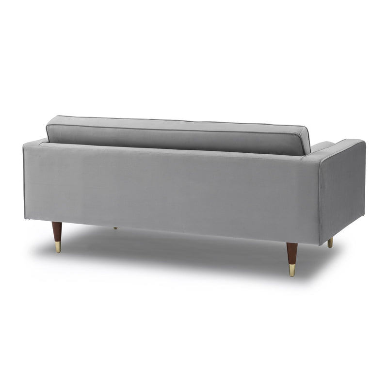 Somerset Gray Velvet Mid Century Modern Loveseat - Furniture City (CA)l
