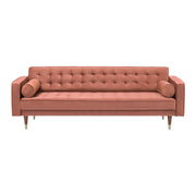 Somerset Blush Velvet Mid Century Modern Sofa - Furniture City (CA)l
