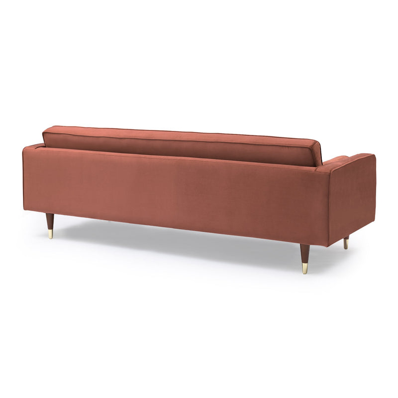 Somerset Blush Velvet Mid Century Modern Sofa - Furniture City (CA)l