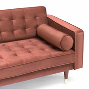Somerset Blush Velvet Mid Century Modern Sofa - Furniture City (CA)l