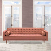 Somerset Blush Velvet Mid Century Modern Sofa - Furniture City (CA)l