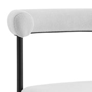 Shannon Dining Chair with Matte Black Iron and Cream Fabric - Set of 2 - Furniture City (CA)l
