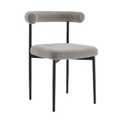 Shannon Dining Chair with Matte Black Iron and Thundercloud Gray Fabric - Set of 2 - Furniture City (CA)l