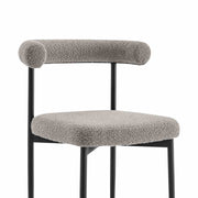 Shannon Dining Chair with Matte Black Iron and Thundercloud Gray Fabric - Set of 2 - Furniture City (CA)l