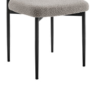 Shannon Dining Chair with Matte Black Iron and Thundercloud Gray Fabric - Set of 2 - Furniture City (CA)l