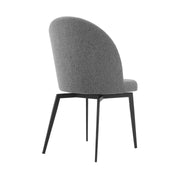 Sunny Swivel Gray Fabric and Metal Dining Room Chairs - Set of 2 - Furniture City (CA)l