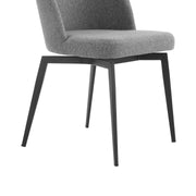 Sunny Swivel Gray Fabric and Metal Dining Room Chairs - Set of 2 - Furniture City (CA)l