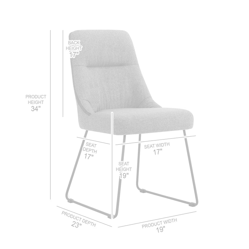 Sunny Swivel Gray Fabric and Metal Dining Room Chairs - Set of 2 - Furniture City (CA)l