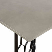Solange Concrete and Black Metal Rectangular Dining Table - Furniture City (CA)l