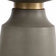Pinni Gray Concrete Round Dining Table with Bronze Painted Accent - Furniture City (CA)l