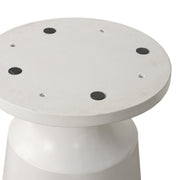 Pinni White Concrete Round Dining Table with Bronze Painted Accent - Furniture City (CA)l