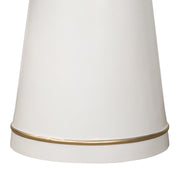Pinni White Concrete Round Dining Table with Bronze Painted Accent - Furniture City (CA)l