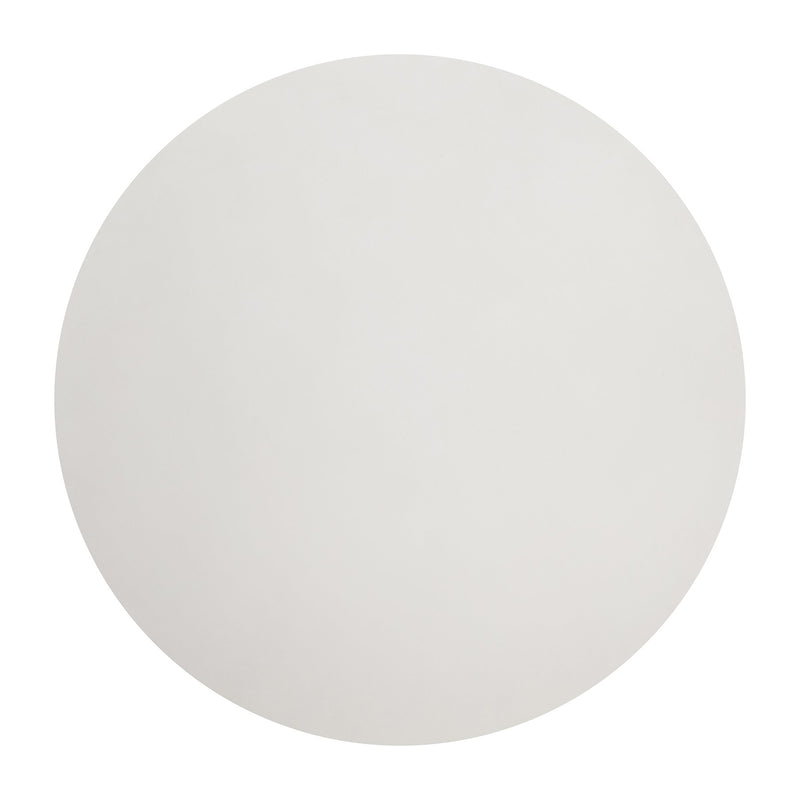 Pinni White Concrete Round Dining Table with Bronze Painted Accent - Furniture City (CA)l