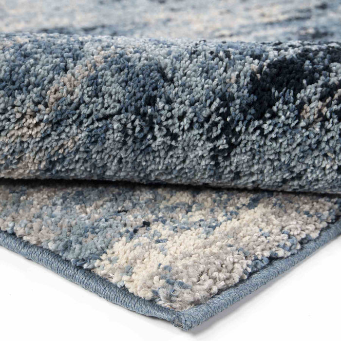 Spartan Contemporary 5x8 Area Rug in Cream/Blue