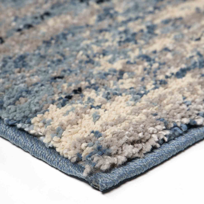 Spartan Contemporary 5x8 Area Rug in Cream/Blue