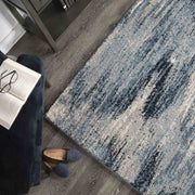 Spartan Contemporary 5x8 Area Rug in Cream/Blue - Furniture City (CA)l
