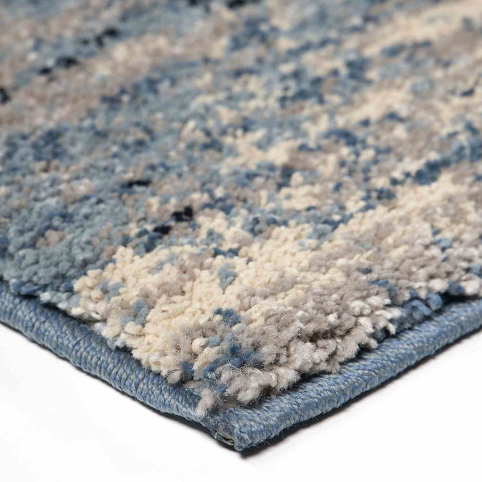 Spartan Contemporary 8x10 Area Rug in Cream/Blue