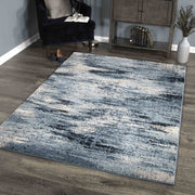 Spartan Contemporary 8x10 Area Rug in Cream/Blue - Furniture City (CA)l