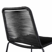 Shasta 30" Outdoor Metal and Black Rope Stackable Barstool - Furniture City (CA)l